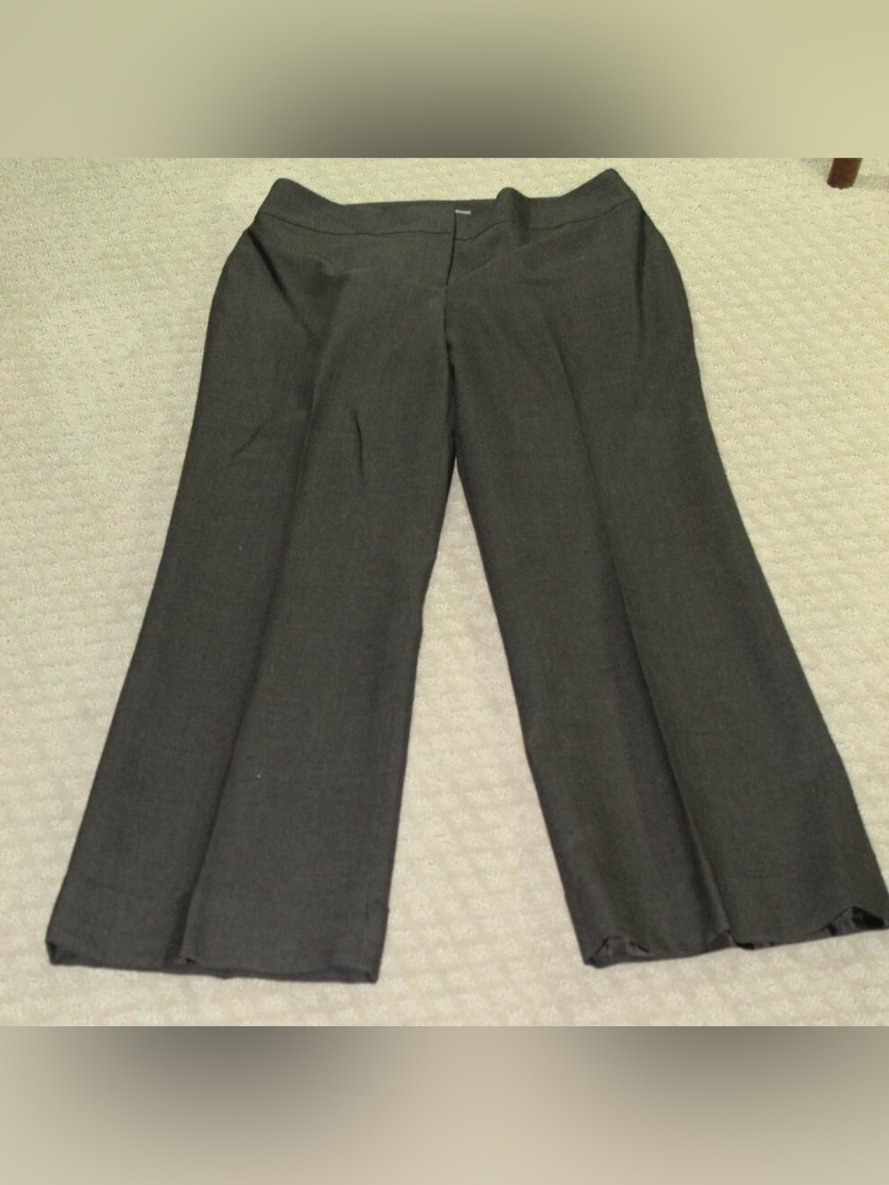 Ann Taylor Dark Gray Wide Leg Trousers, Curvy Fit | Size 8 - Picture 1 of 6